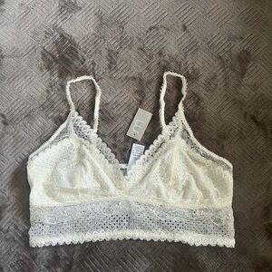 Elegant White Lace Bralette